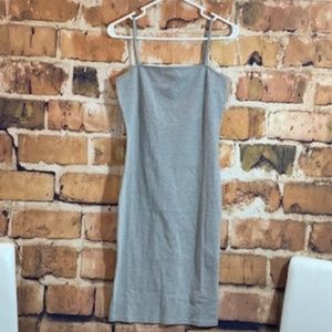 Topshop, Gray Cami Bodycon Midi Dress, Size 6 NWT